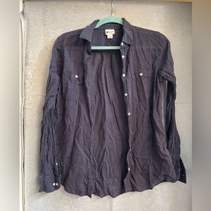 Navy blue button up shirt size M